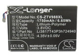 Battery for ZTE Paragon Li3817T43P3h724940 3.8V Li-Polymer 1750mAh 6.65Wh