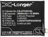 Battery for Nubia M2 Dual SIM Li3936T44P6h836542 3.85V Li-Polymer 3600mAh / 13.8