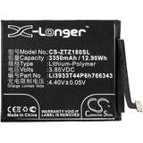 Battery for ZTE Nubia Z18 mini Dual SIM Li3933T44P6h766343 3.85V Li-Polymer 3350
