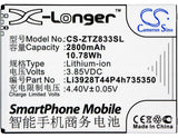 Battery for ZTE Z833 Li3928T44P4h735350 3.85V Li-ion 2800mAh / 10.78Wh