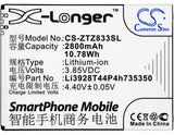 Battery for ZTE Z837VL Li3928T44P4h735350 3.85V Li-ion 2800mAh / 10.78Wh
