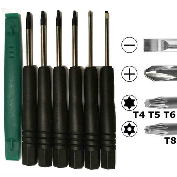 7pcs Set Magnetic Screwdriver Torx T4 T5 T6 T8H Pry Bar Repair Tool Set